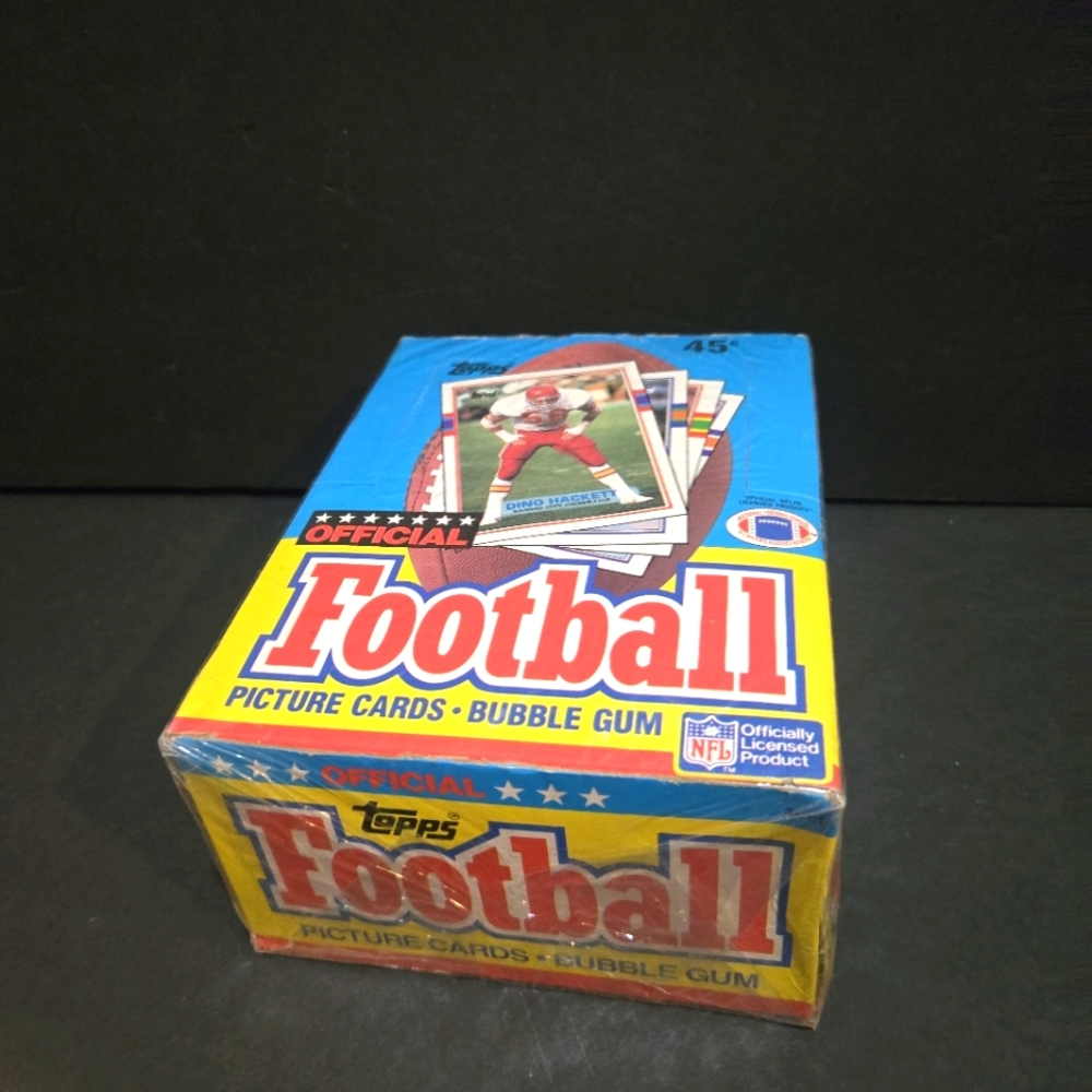 RARE NEW 1989 TOPPS FOOTBALL CARDS MAIN BOX & CARDS UNOPENED